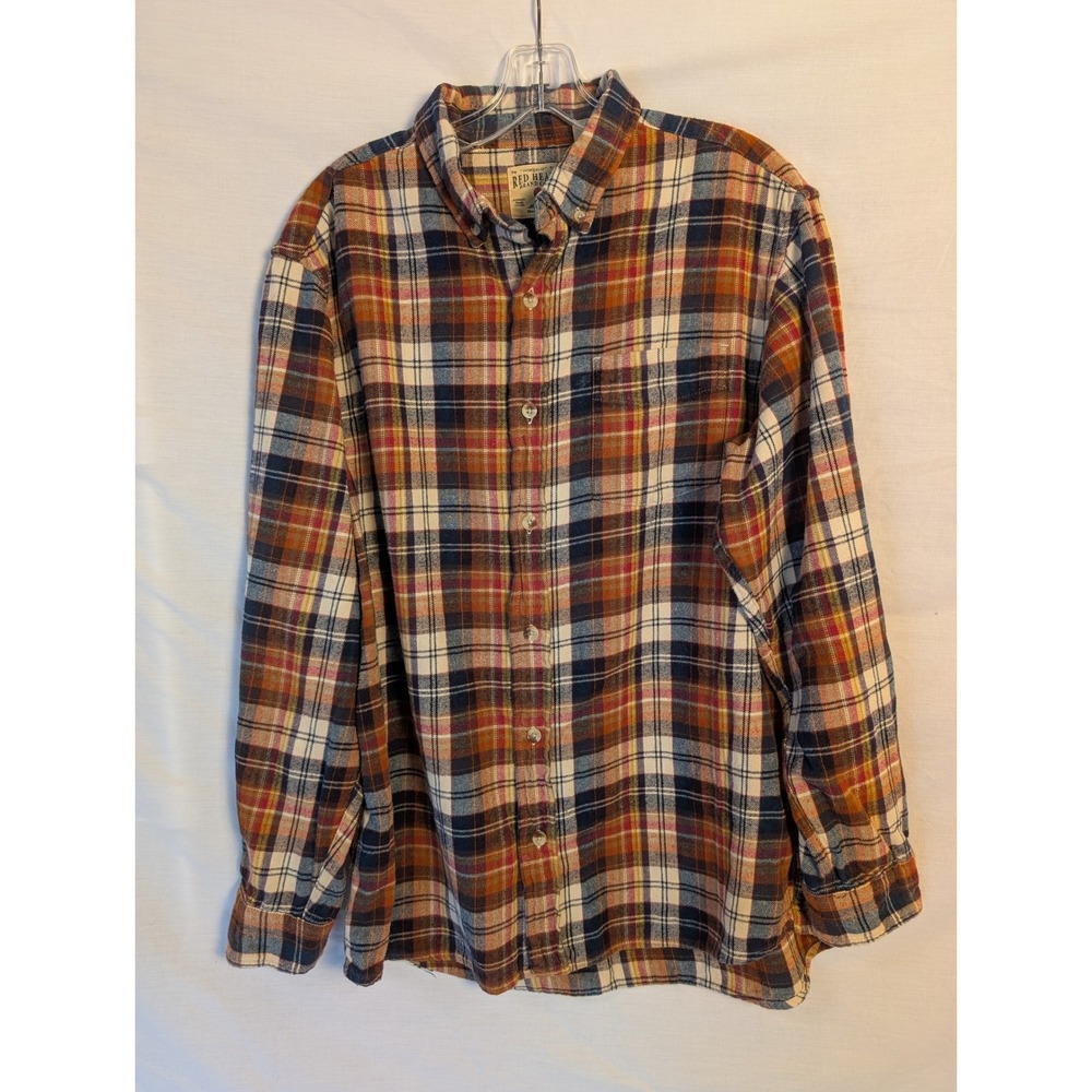 Redhead Brand Heavy Plaid Flannel Shirt Men's L Skater Grunge Workwear Gorpcore